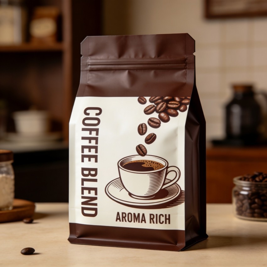 coffee bean flat bottom pouch (9)
